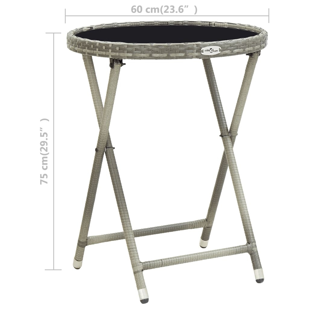 vidaXL Theetafel Grijs 60cm - 35% Korting! Zo Goed Als Nieuw