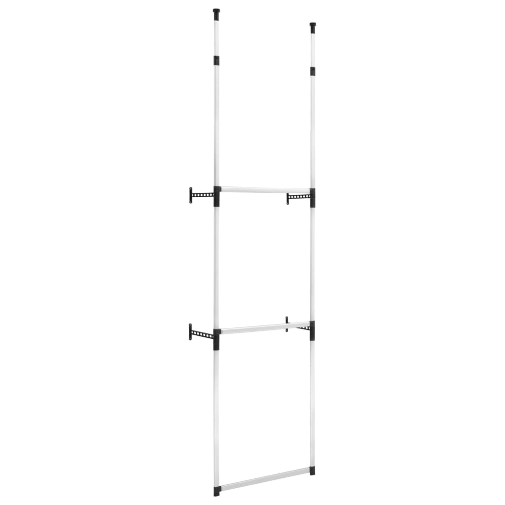 vidaXL Kledingkastsysteem Aluminium - Telescopisch & Verstelbaar - 35% Korting!