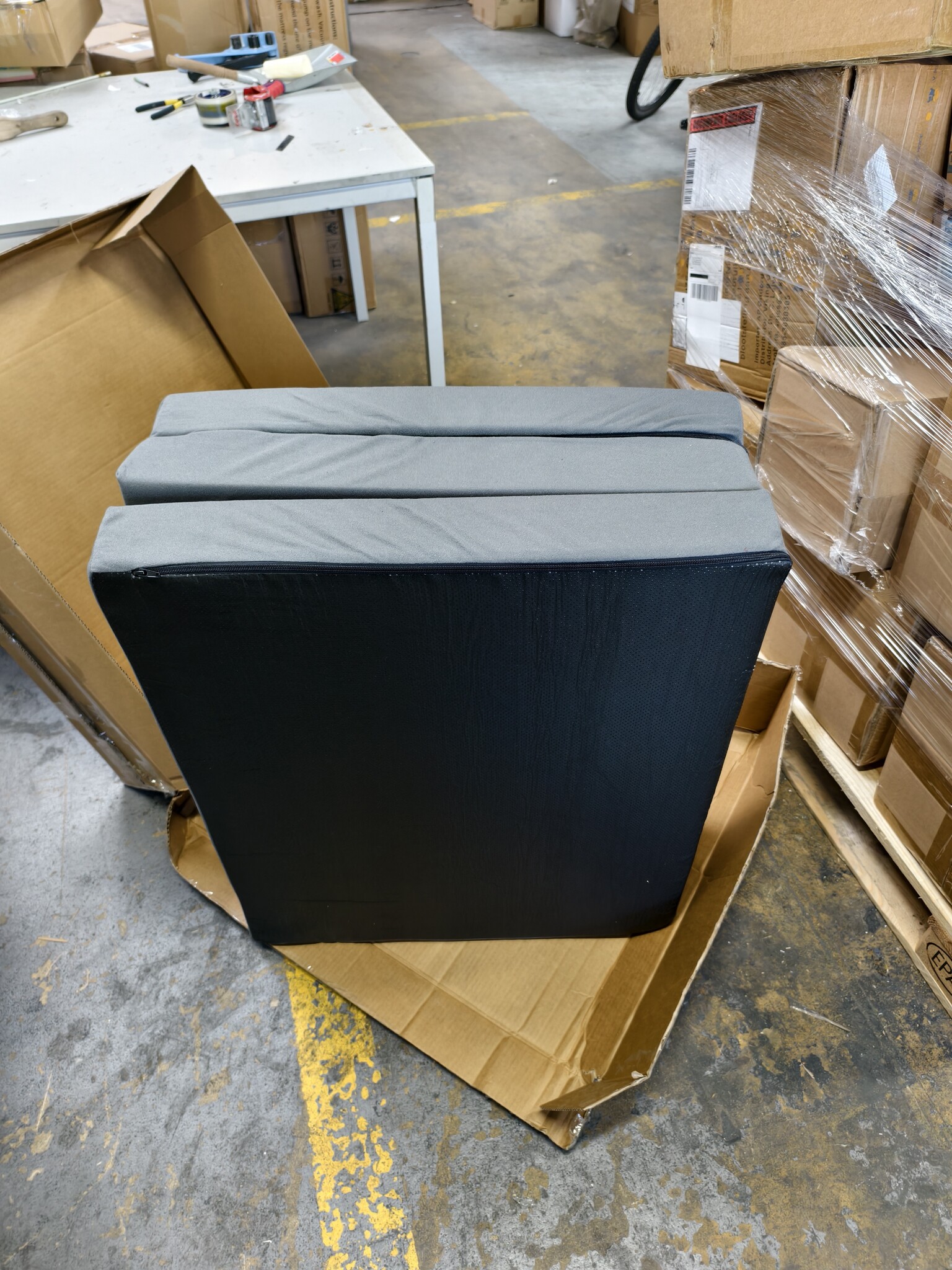 Logeermatras Grijs 200x80 - 55% Korting! Opvouwbaar