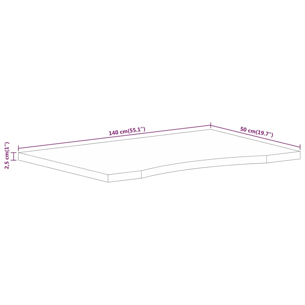 Ruw Mangohouten Bureaublad 140cm - 35% Korting!