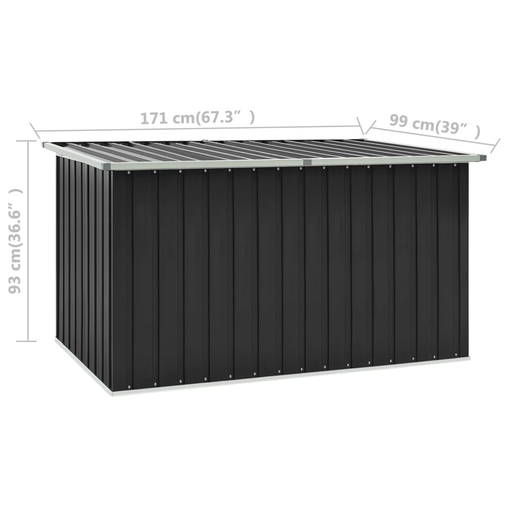 vidaXL Tuinbox 171x99x93 cm antraciet