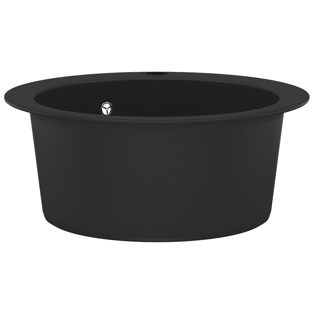 vidaXL Granieten Gootsteen Zwart - Rond - 35% Korting!