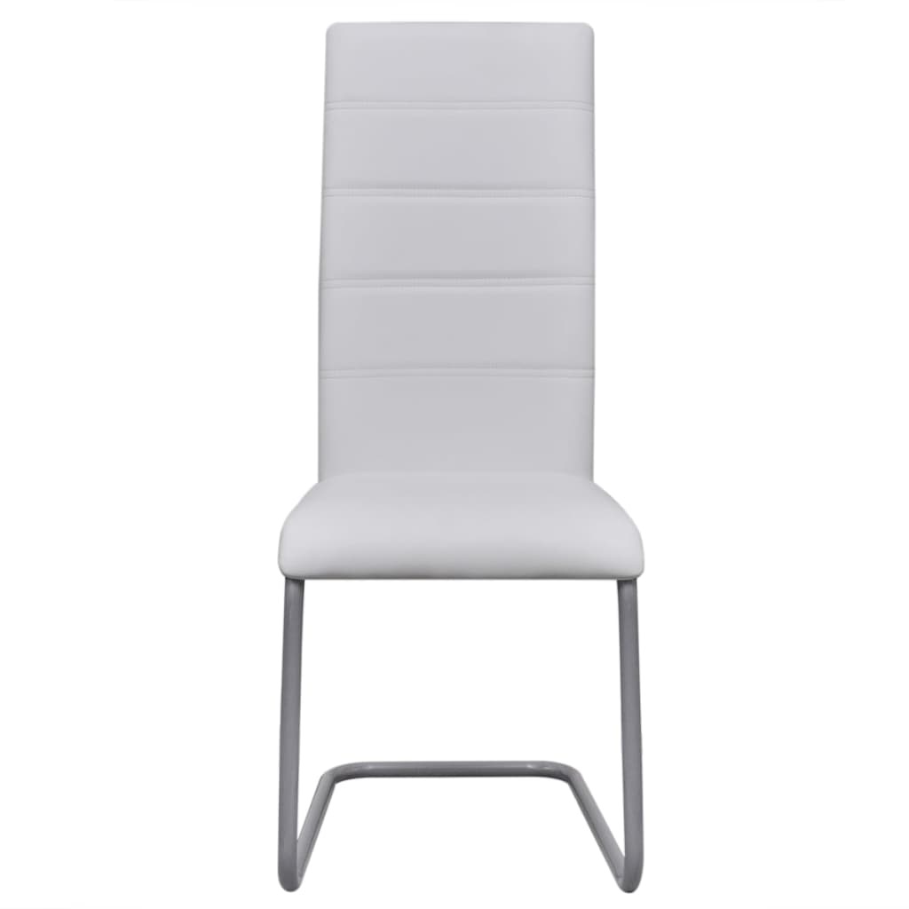 vidaXL Eetkamerstoelen (4x) Wit Kunstleer - 35% Korting!