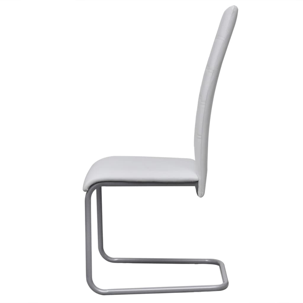 vidaXL Eetkamerstoelen (4x) Wit Kunstleer - 35% Korting!