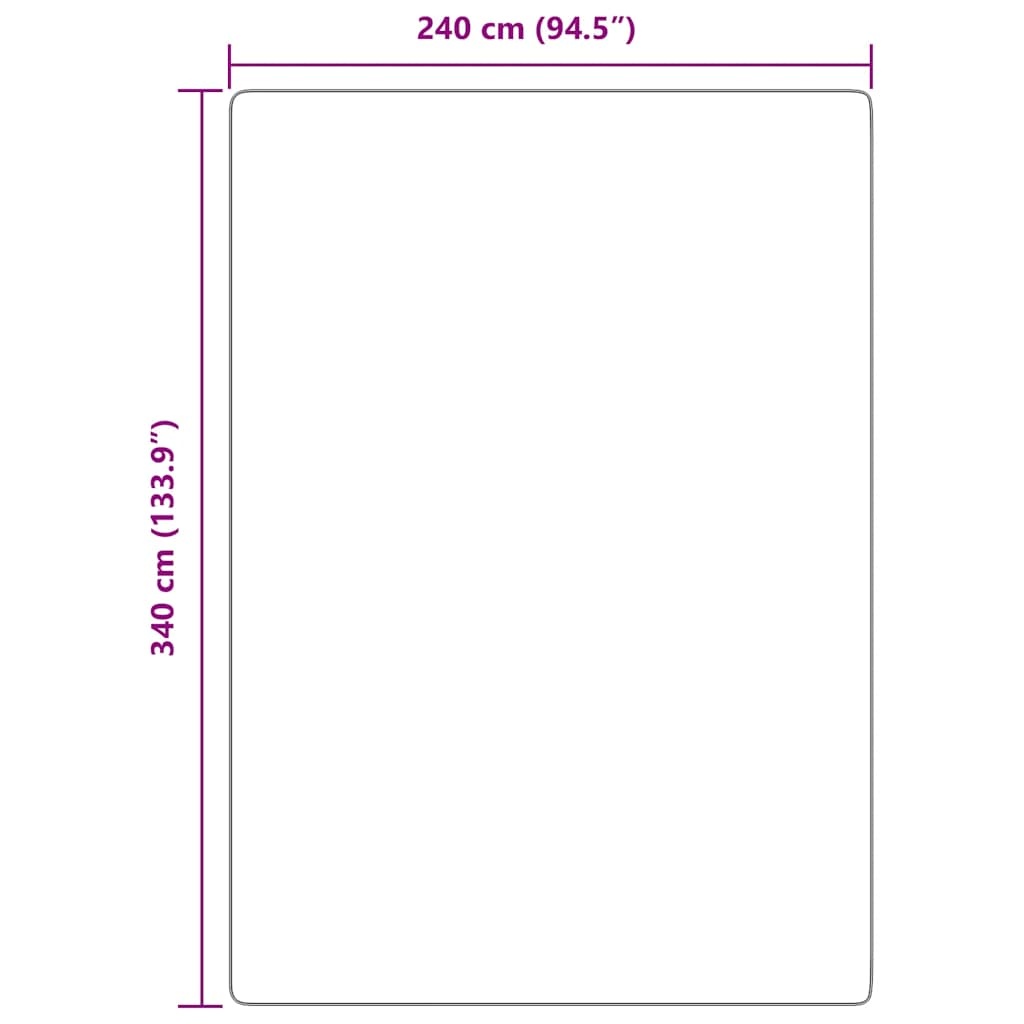 vidaXL NAVARRA Hoogpolig Vloerkleed 240x340 Crème - 35% Korting!