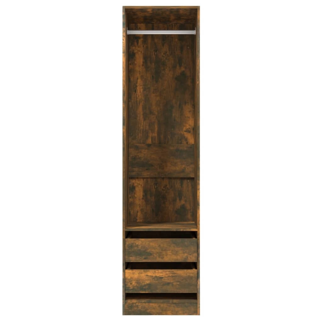 Kledingkast Gerookt Eiken 50x50x200cm - 42% Korting!