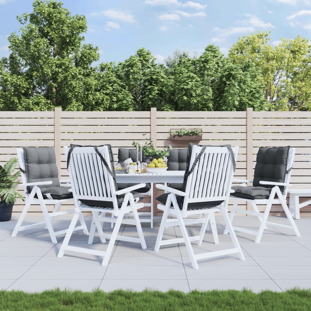 VidaXL Stoelkussens (6x) Antraciet - Lage Rug - 35% Korting!