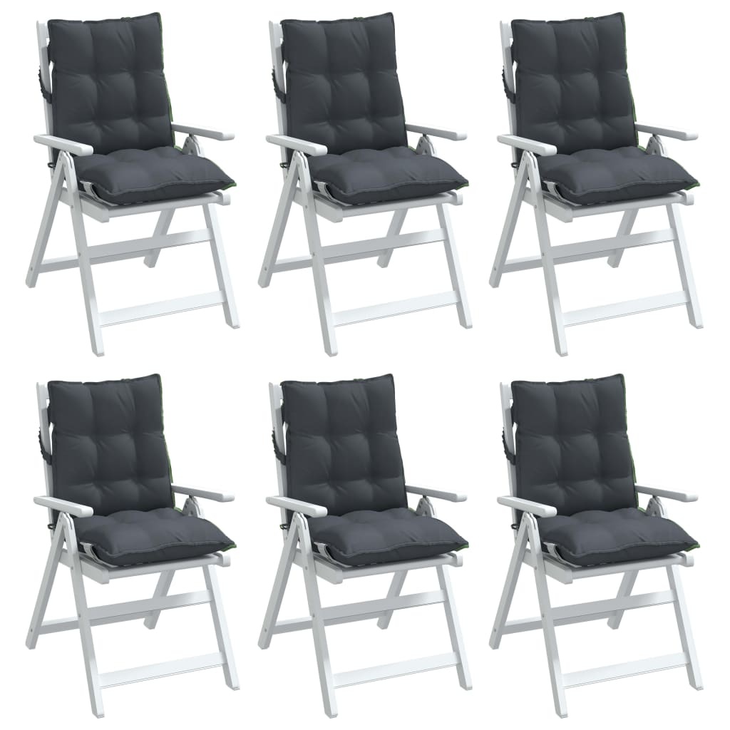 VidaXL Stoelkussens (6x) Antraciet - Lage Rug - 35% Korting!