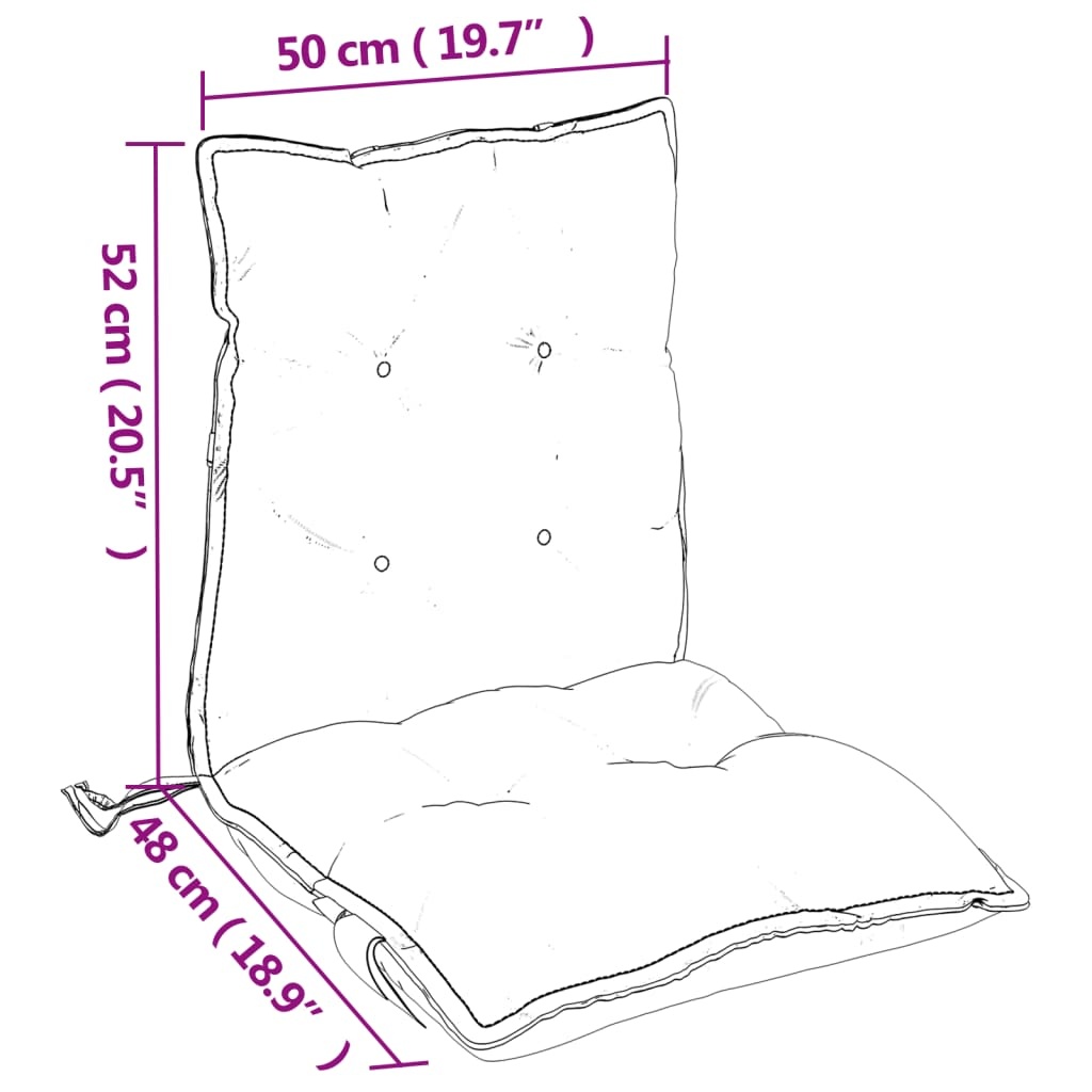 VidaXL Stoelkussens (6x) Antraciet - Lage Rug - 35% Korting!