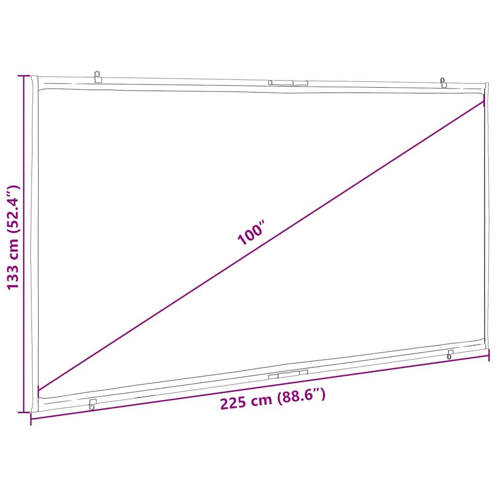 vidaXL Projectiescherm 100 inch - 35% Korting! (Retour)