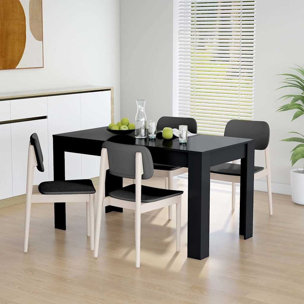 vidaXL Eettafel Zwart 140cm - 42% Korting! (Outlet)