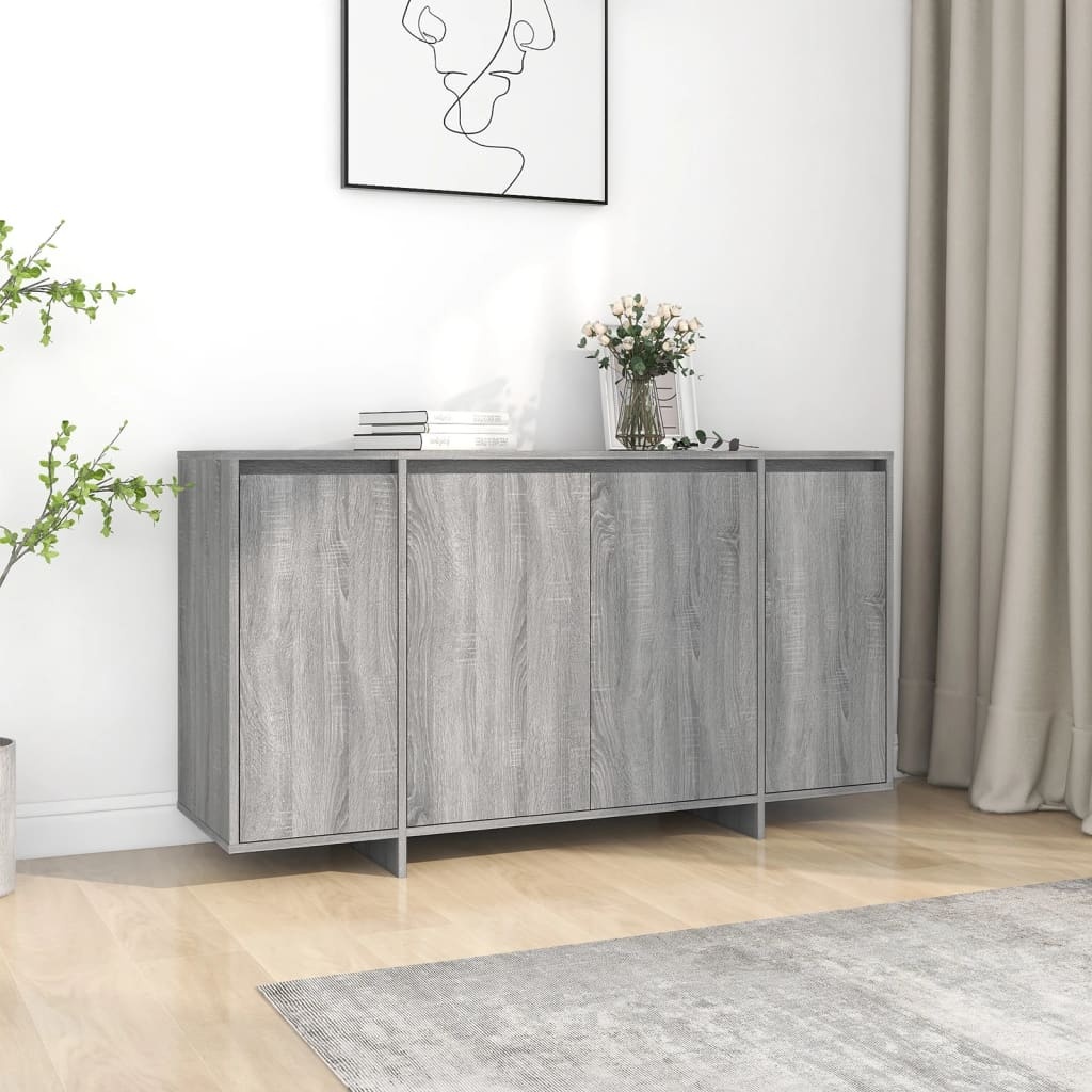 Dressoir Grijs Sonoma Eiken 135cm - 41% Korting!