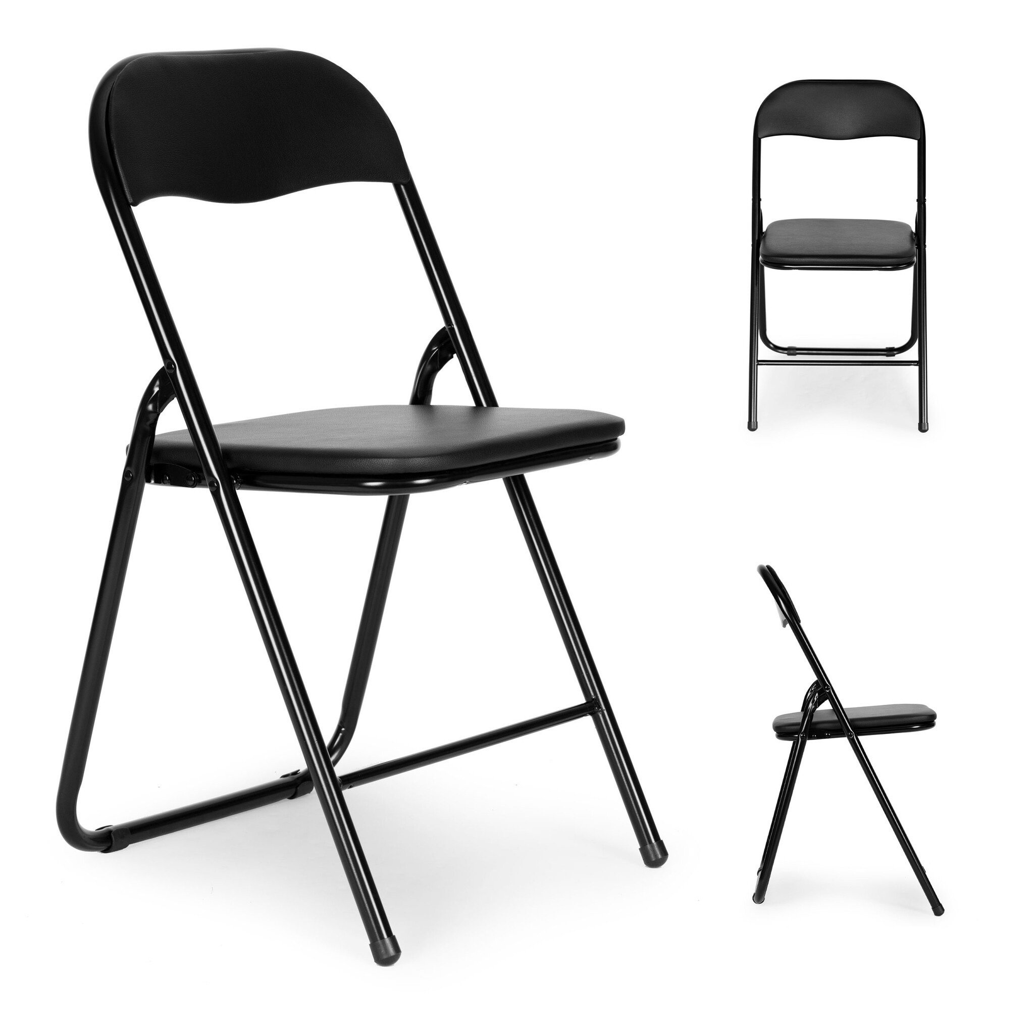 Klapstoelen Set (4) - Zwart - 55% Korting! Krasjes