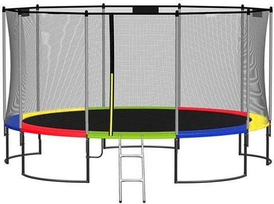Trampoline Rand 366cm Regenboog - 50% Korting! (ZGAN)