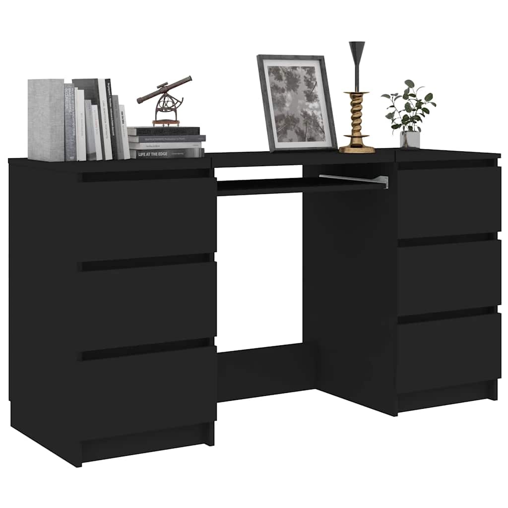 vidaXL Bureau Zwart 140cm - 41% Korting! (Lichte Gebruikssporen)
