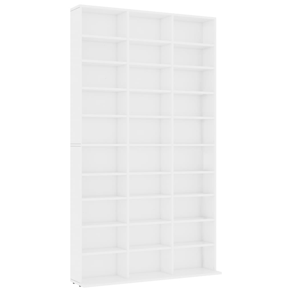 CD-kast Wit Bewerkt Hout 102cm - 47% Korting!