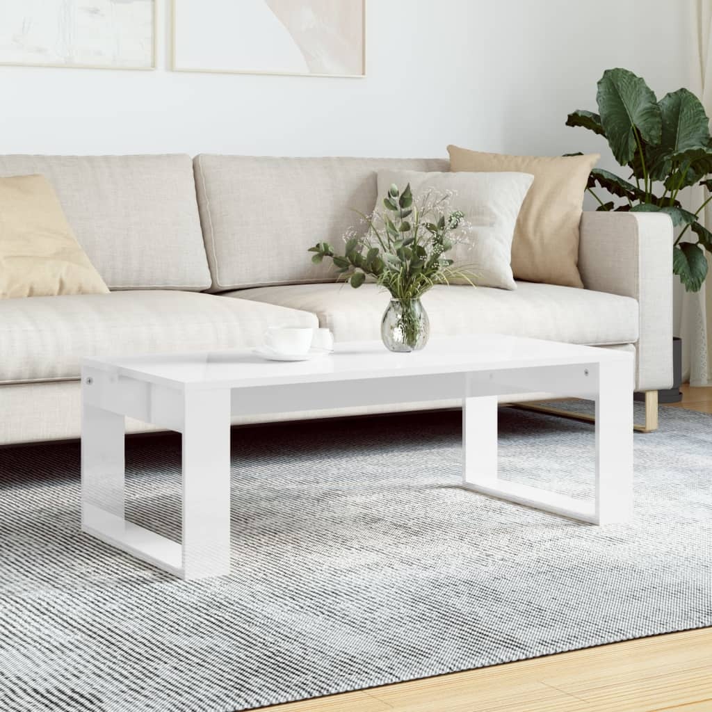 Salontafel Hoogglans Wit 102cm - 35% Korting!