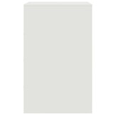 vidaXL Nachtkastje Wit Staal - 34,5x39x62cm - 53% Korting!