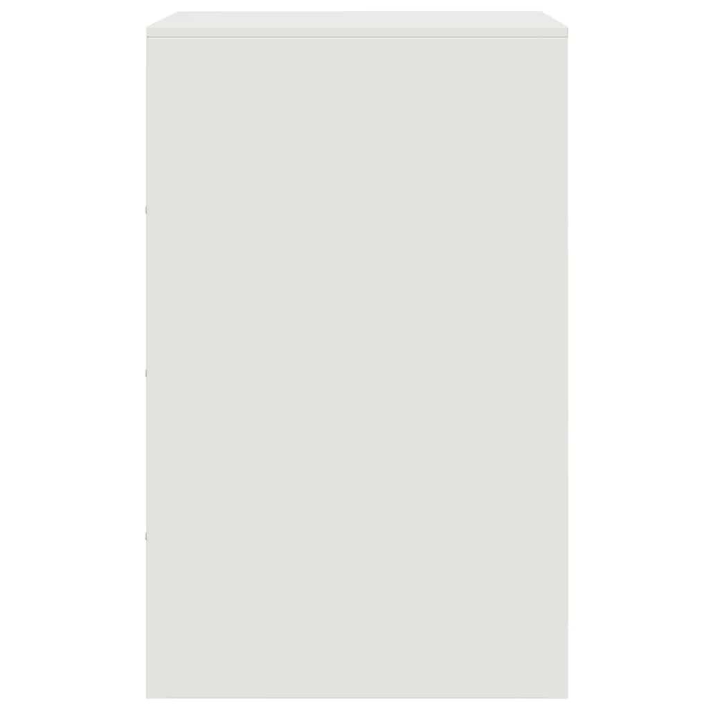vidaXL Nachtkastje Wit Staal - 34,5x39x62cm - 53% Korting!