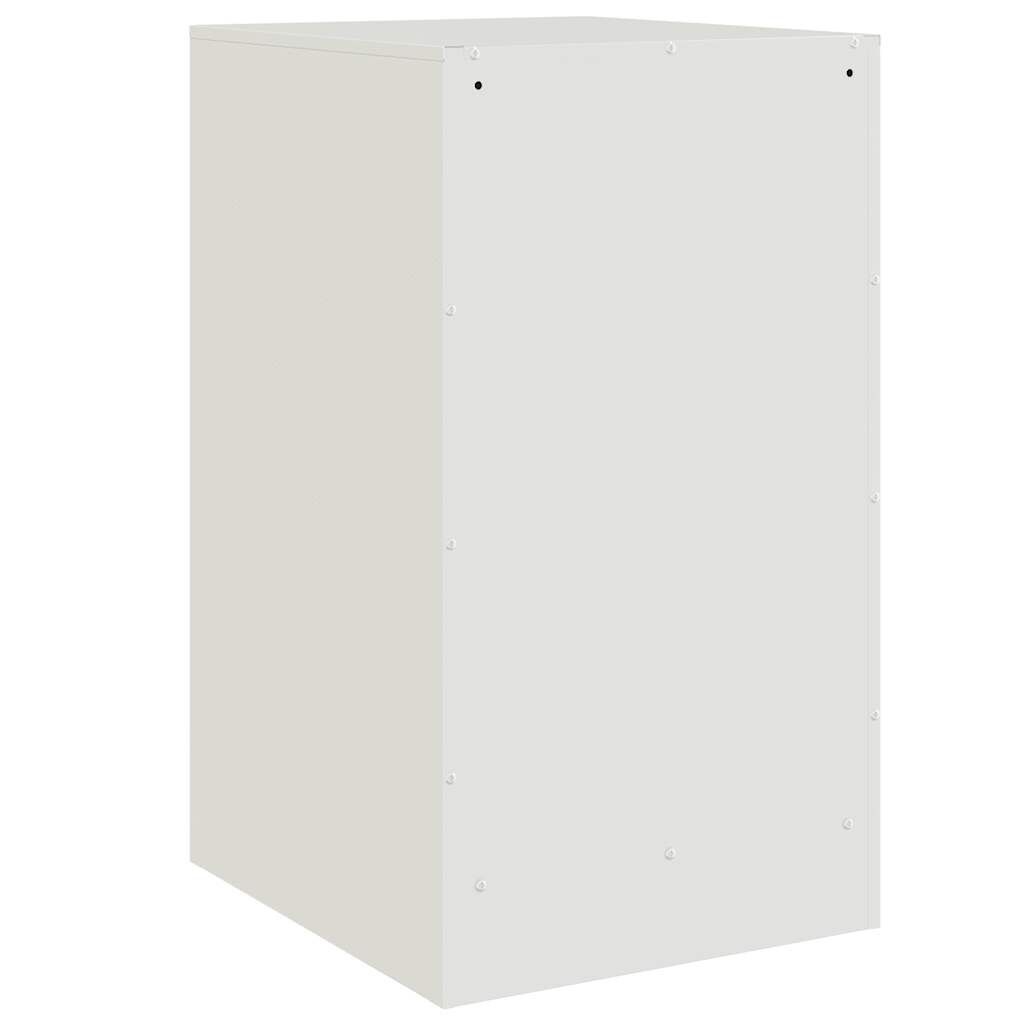 vidaXL Nachtkastje Wit Staal - 34,5x39x62cm - 53% Korting!