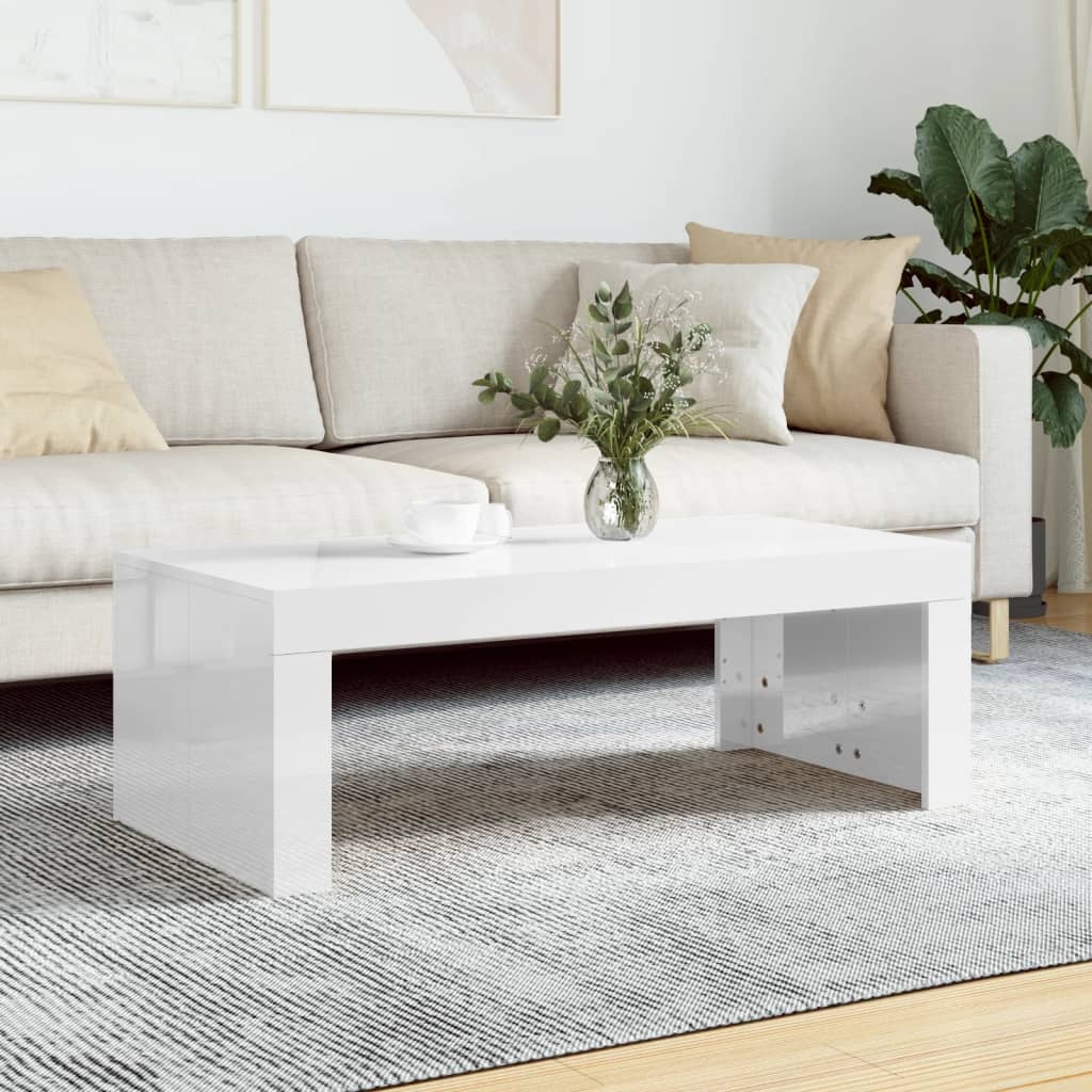 vidaXL Salontafel Wit Hoogglans - 102cm - 35% Korting!