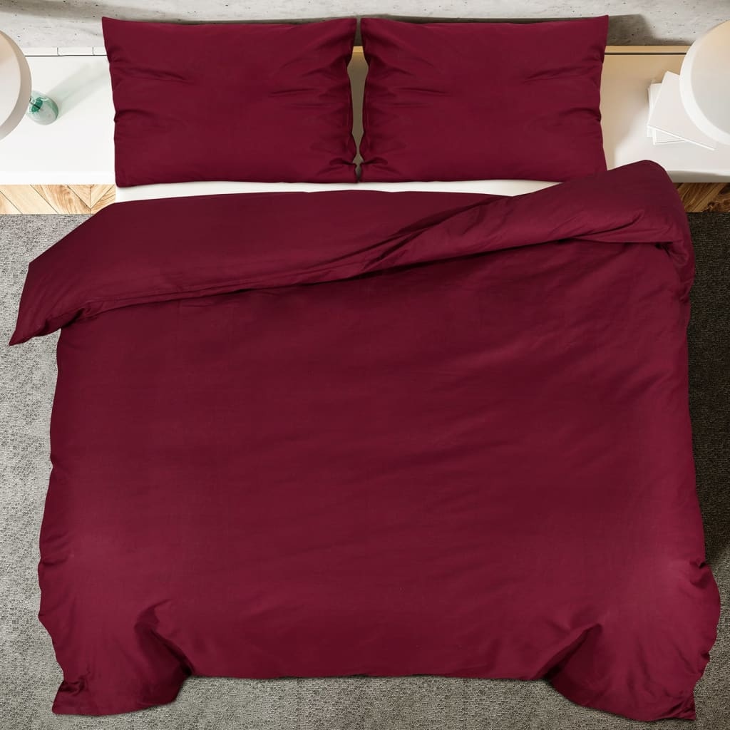 vidaXL Dekbedovertrek Bordeaux 200x220 - 41% Korting!
