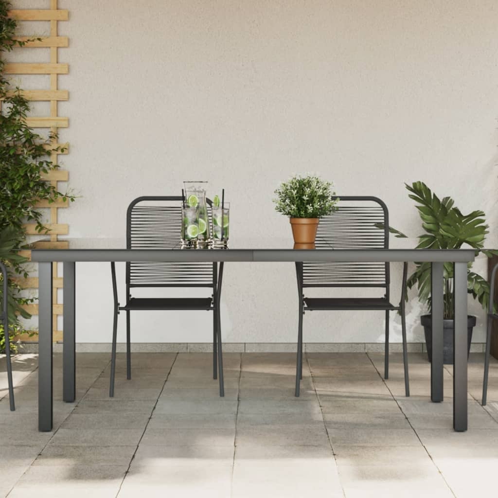 vidaXL Tuintafel Zwart 190cm - 35% Korting!