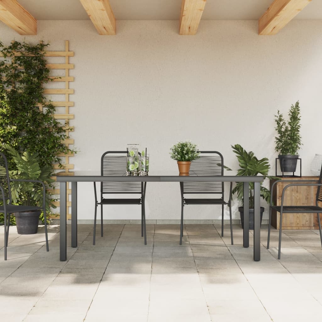 vidaXL Tuintafel Zwart 190cm - 35% Korting!