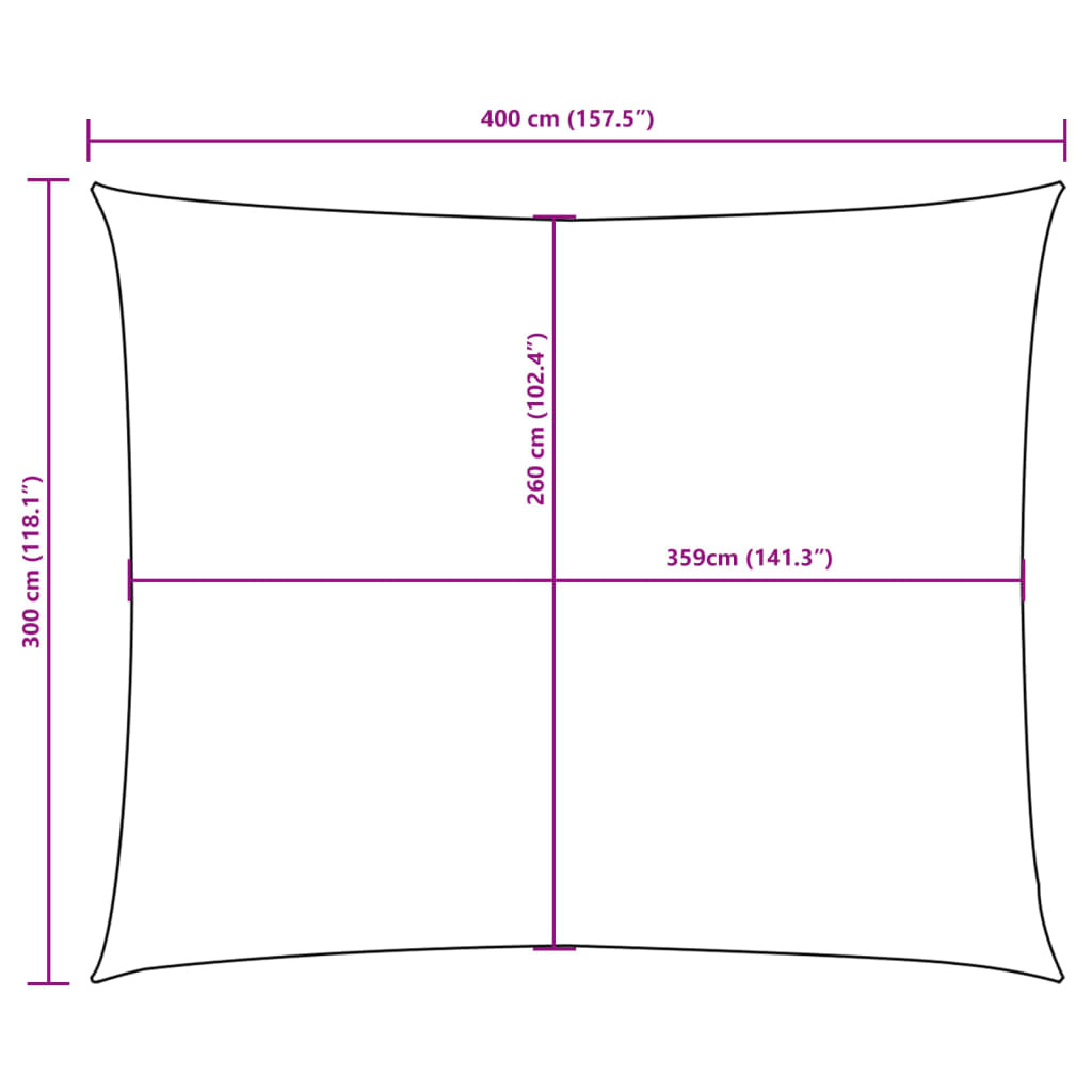 vidaXL Zonnescherm 3x4m Zwart - 35% Korting! (Beschadigd)