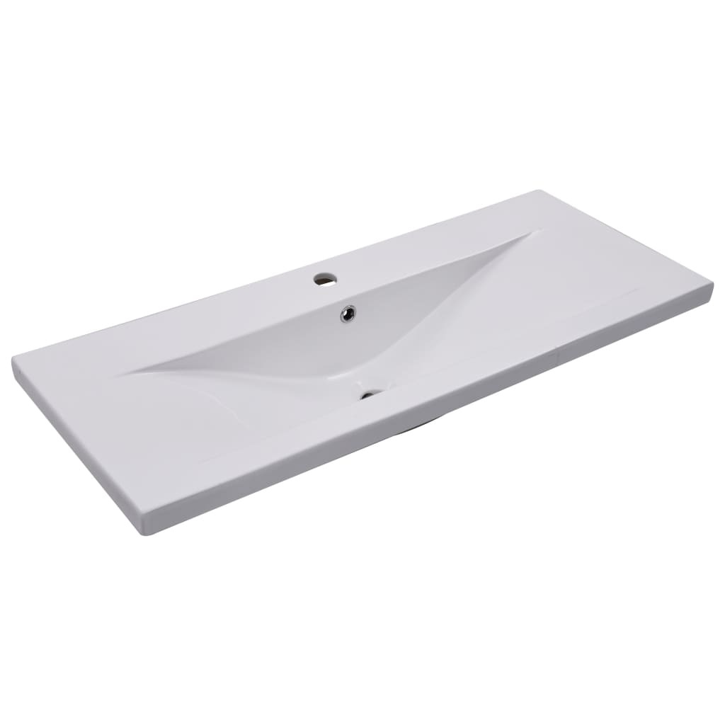 vidaXL Inbouwwastafel 101cm Wit - 35% Korting! Zo Goed Als Nieuw