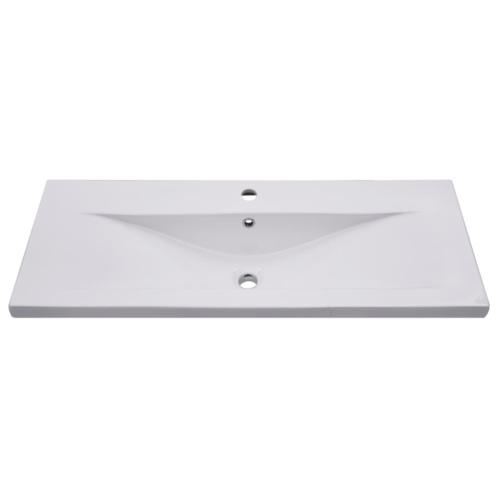 vidaXL Inbouwwastafel 101cm Wit - 35% Korting! Zo Goed Als Nieuw