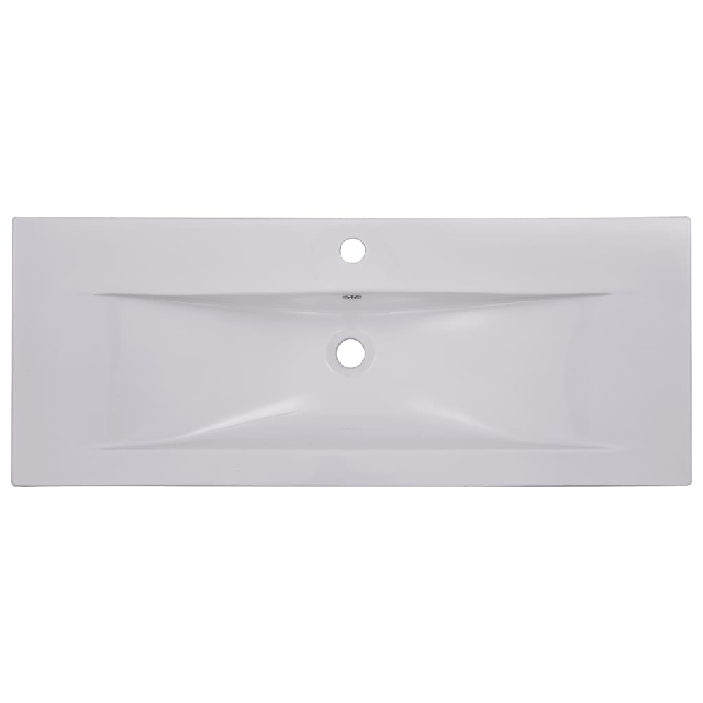 vidaXL Inbouwwastafel 101cm Wit - 35% Korting! Zo Goed Als Nieuw