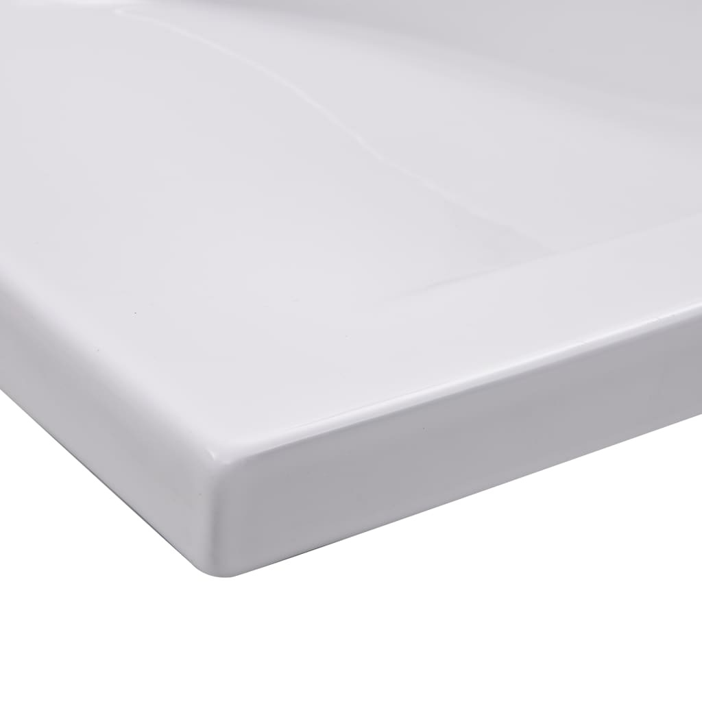 vidaXL Inbouwwastafel 101cm Wit - 35% Korting! Zo Goed Als Nieuw
