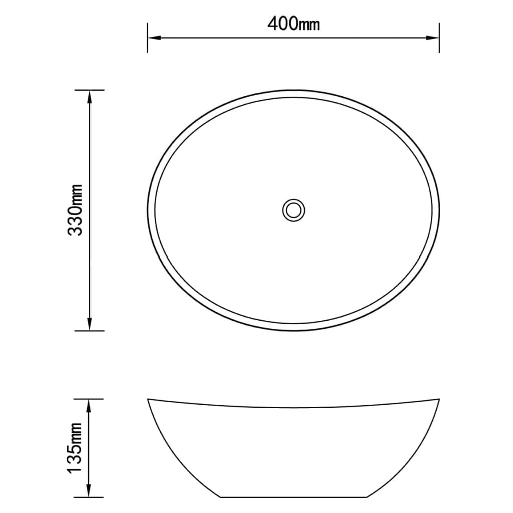 Wastafel Ovaal Donkergrijs 40x33cm - 47% Korting!