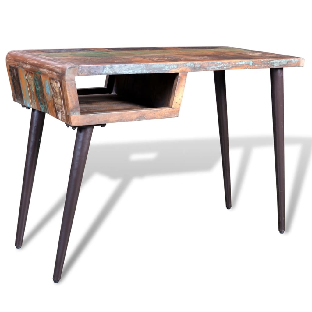 vidaXL Bureau Gerecycled Hout - 47% Korting! Uniek Item
