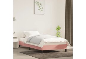 vidaXL Bedframe fluweel roze 80x200 cm