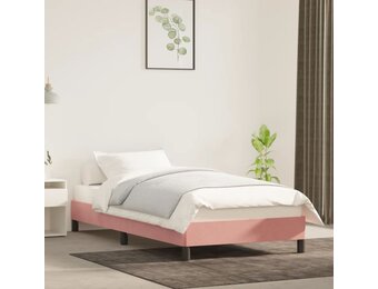 vidaXL Bedframe fluweel roze 80x200 cm
