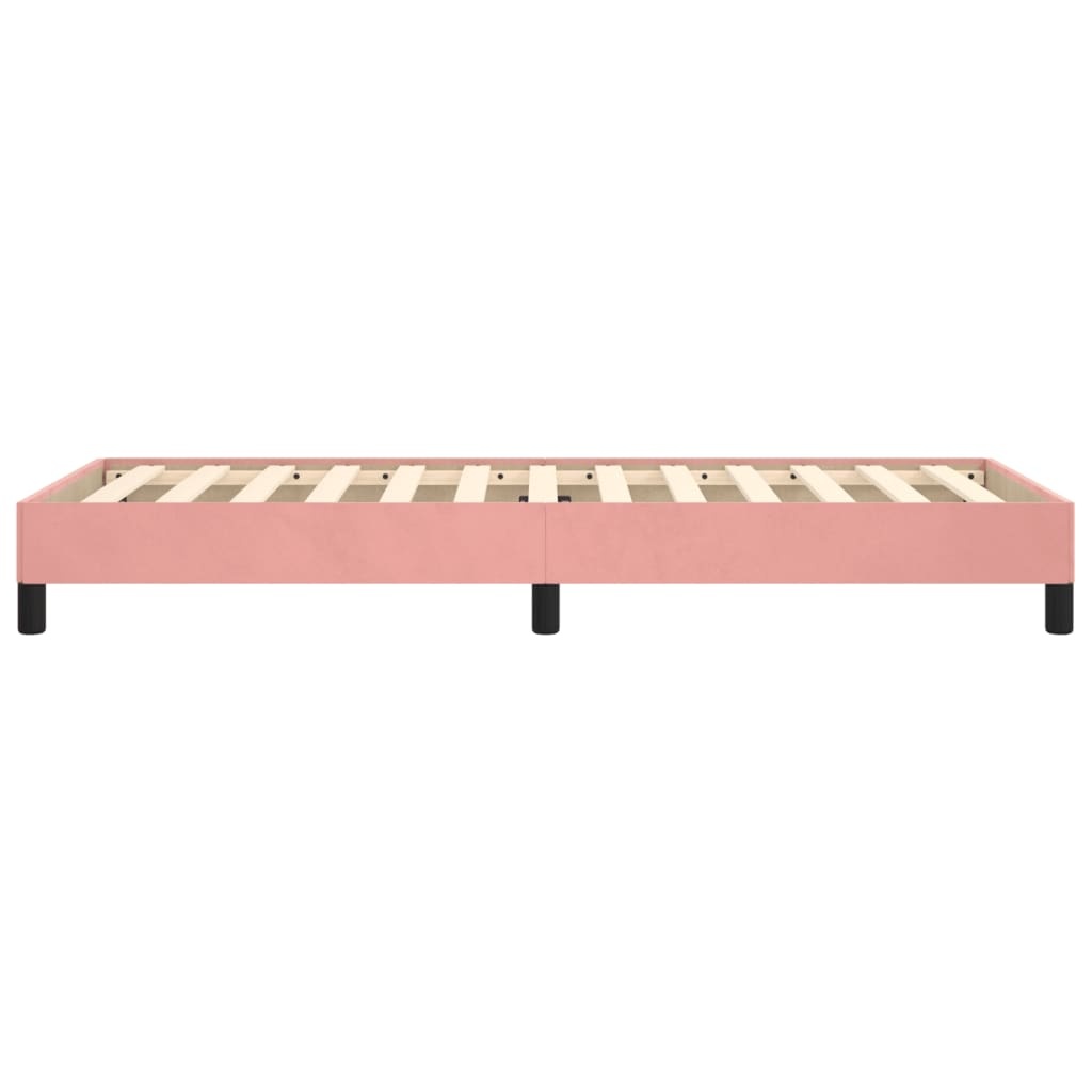 vidaXL Bedframe fluweel roze 80x200 cm