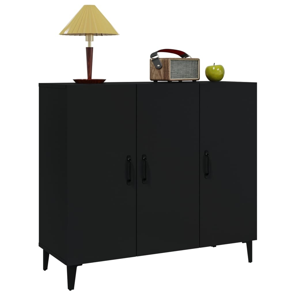 Dressoir Zwart Hout 90cm - 35% Korting! Showroommodel