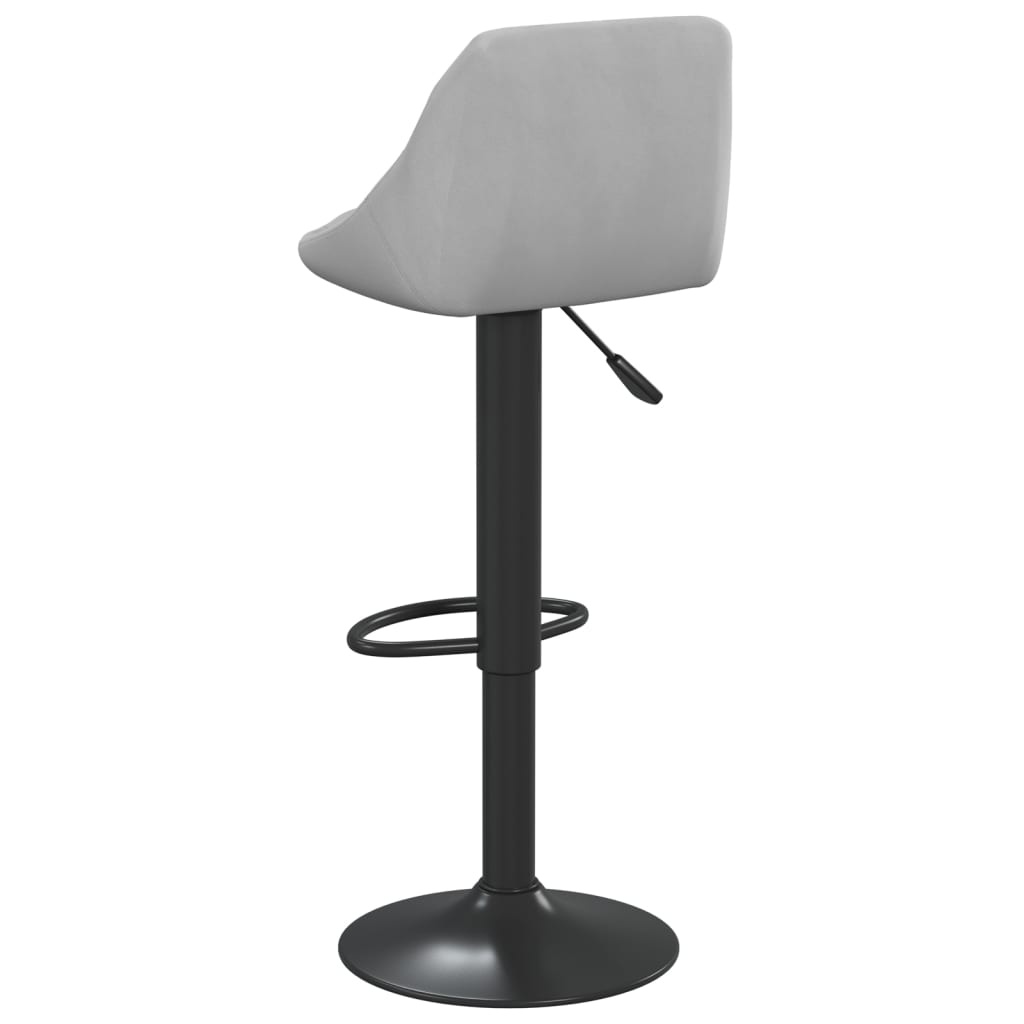 VidaXL Barkrukken (2x) Lichtgrijs Fluweel -35%! Nieuwstaat