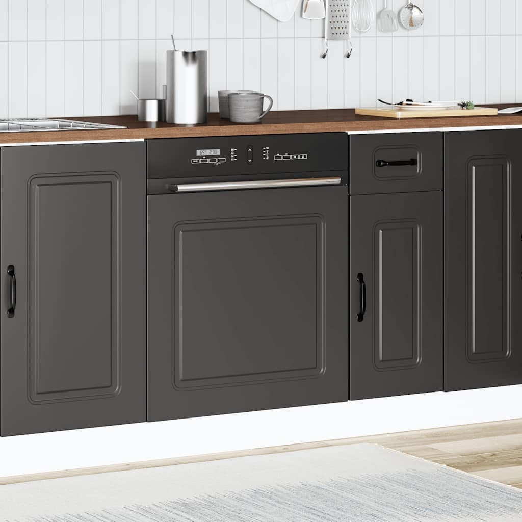 vidaXL Vaatwaspaneel Kalmar Zwart 60cm -35% Korting!