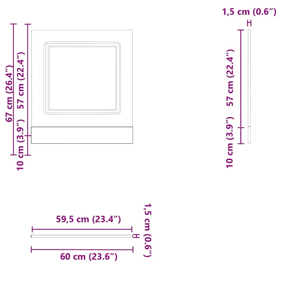 vidaXL Vaatwaspaneel Kalmar Zwart 60cm -35% Korting!