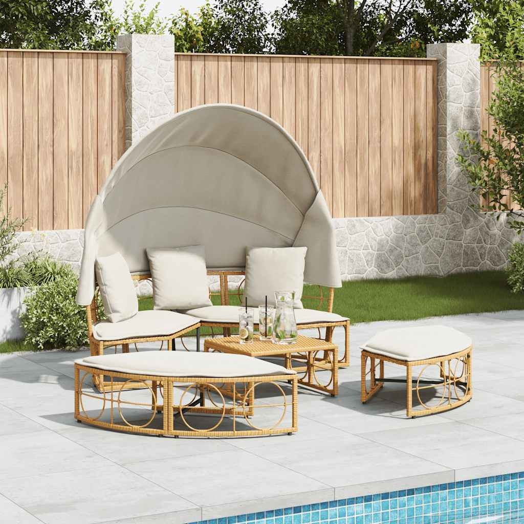 Loungebed met Luifel & Kussens - 35% Korting! (Retour)