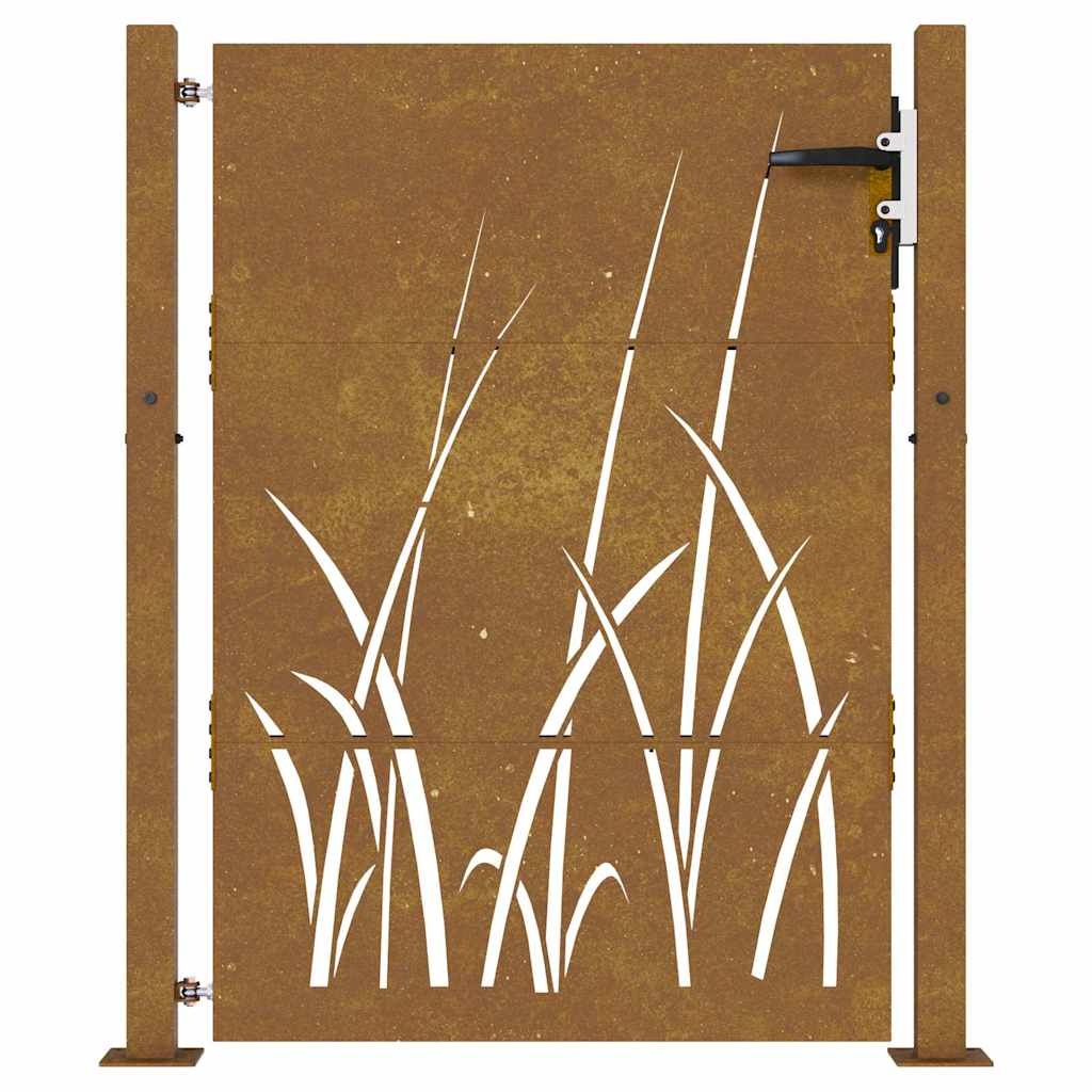 vidaXL Cortenstaal Poort 105x155cm - Gras Design - 35% Korting!