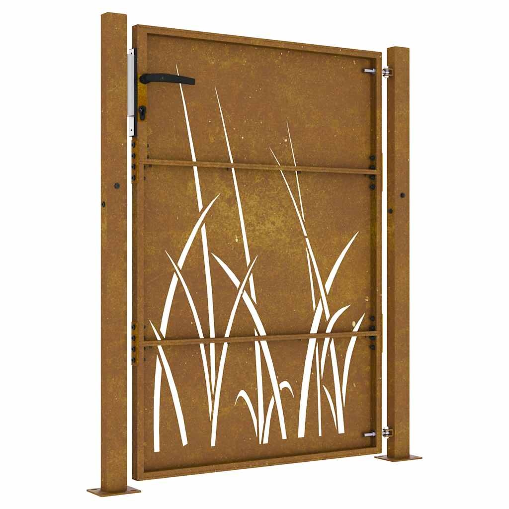vidaXL Cortenstaal Poort 105x155cm - Gras Design - 35% Korting!
