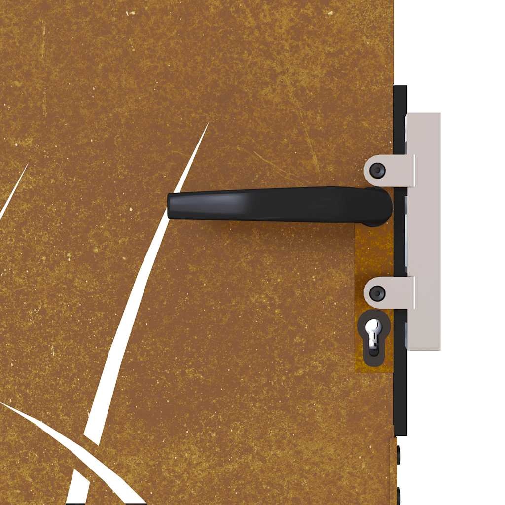 vidaXL Cortenstaal Poort 105x155cm - Gras Design - 35% Korting!