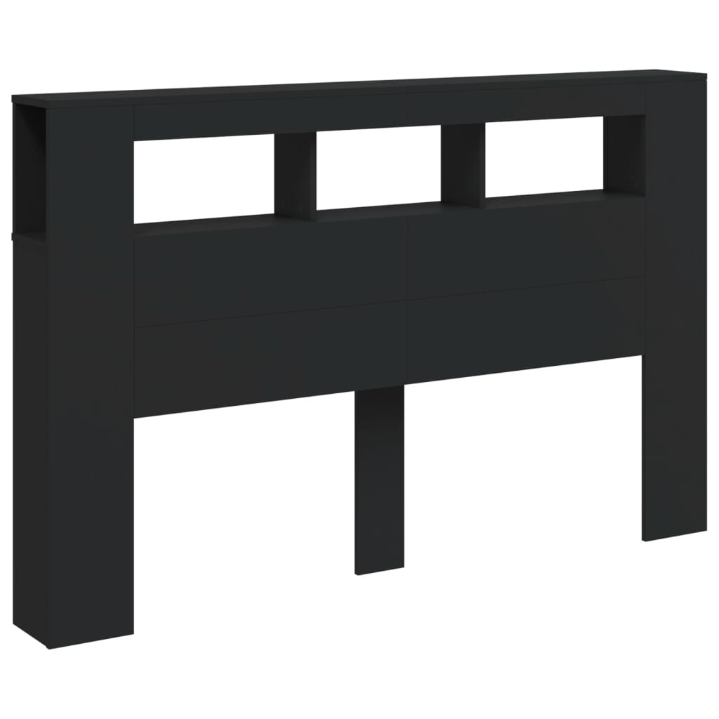 vidaXL LED Hoofdeinde 160cm Zwart - 47% Korting!