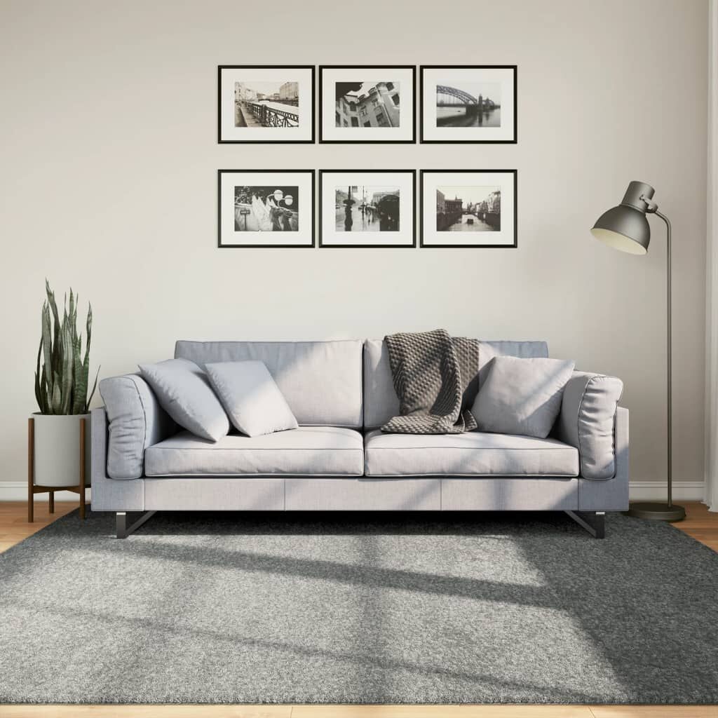 vidaXL Shaggy Vloerkleed 200x200 Groen -60%