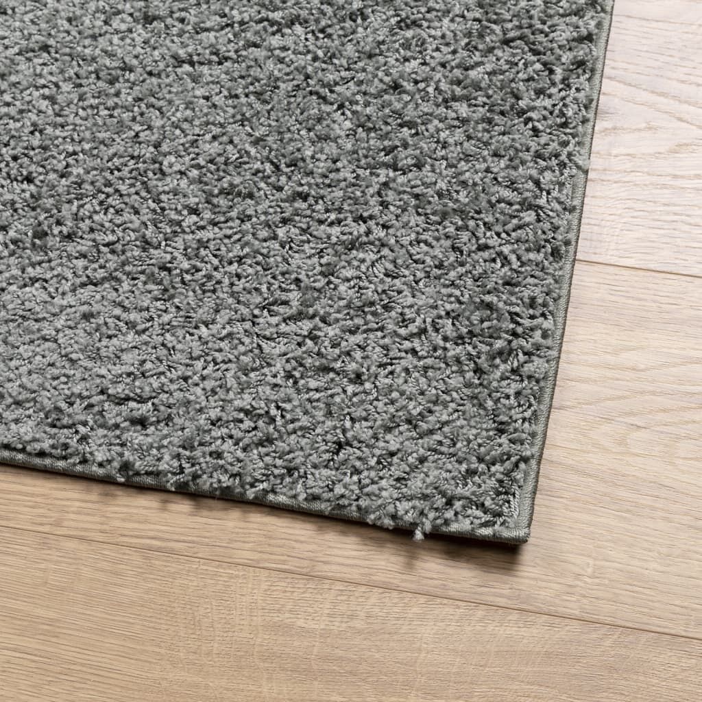vidaXL Shaggy Vloerkleed 200x200 Groen -60%