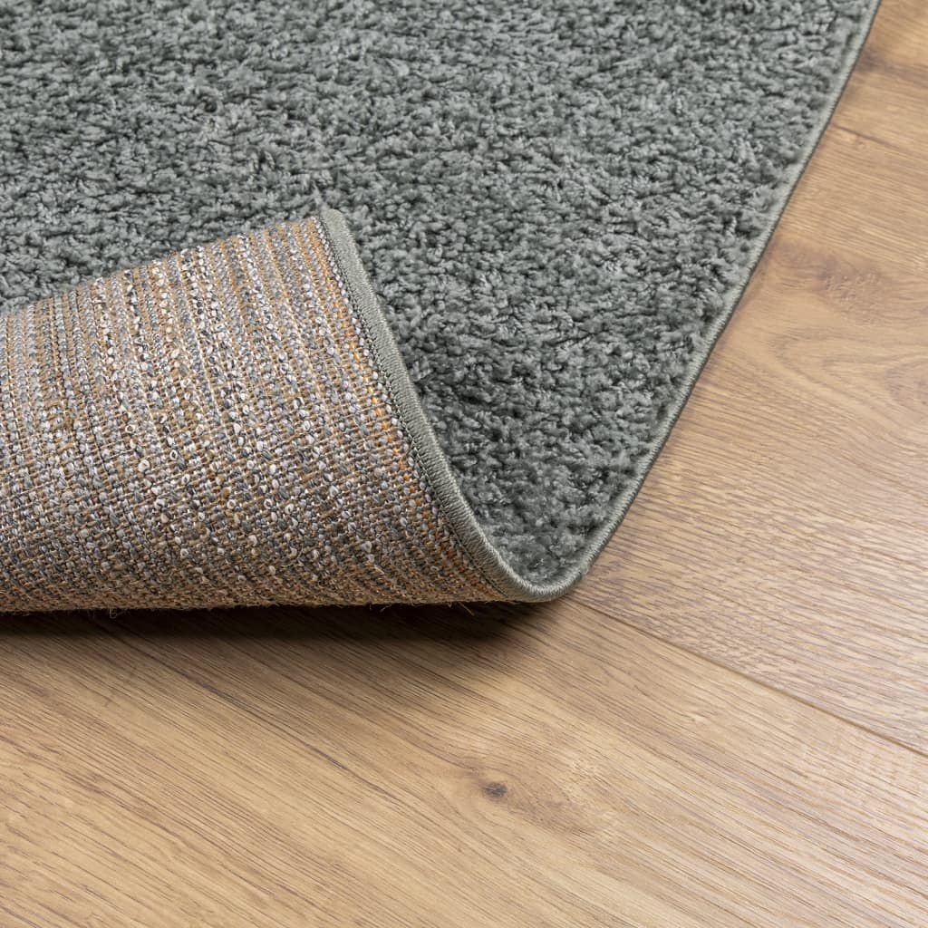 vidaXL Shaggy Vloerkleed 200x200 Groen -60%